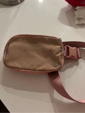 lululemon athletica Small Belt Bag in Tan and Dusty Rose